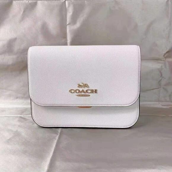 COACH C5632 BRYNN FLAP CROSSBODY GOLD/CHALK - Picture 2 of 7